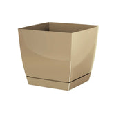 Prosperplast Coubi Square Planter 24x24x22cm - Coffee Brown